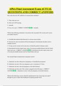 APhA Final Assessment Exam ACTUAL  QUESTIONS AND CORRECT ANSWERS