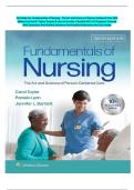 Complete Test Bank For Fundamentals of Nursing - The Art and Science of Person-Centered Care 10th Edition by Carol R&period; Taylor&comma; Pamela B Lynn & Jennifer L Bartlett &period;All 47 Chapters With Rationales And Case Study&period;
