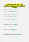 Promotion BOARD-Army Exam  UPDATED QUESTIONS AND CORRECT  ANSWERS