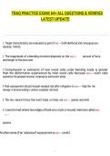 TRAQ PRACTICE EXAM&vert; 64&plus; ALL QUEṢTIONṢ & VERIFIED  LATEṢT UPDATE 