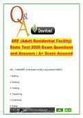 ARF Administrator State Test 2026 &ndash; 250&plus; Q&A &vert; NURS450 &vert; Title 22&comma; CDSS Regulations&comma; Dementia&comma; Egress Devices