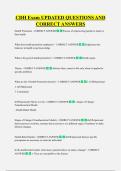 CDH Exam UPDATED QUESTIONS AND  CORRECT ANSWERS