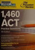 The Princeton Review 1&comma;460 Act Practice Questions &lpar;College Test Preparation&rpar;