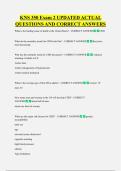 KNS 350 Exam 2 UPDATED ACTUAL  QUESTIONS AND CORRECT ANSWERS