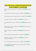 KNS 350 Exam 2 UPDATED QUESTIONS  AND CORRECT ANSWERS