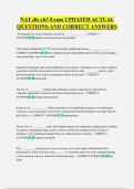 NAT dis ch3 Exam UPDATED ACTUAL  QUESTIONS AND CORRECT ANSWERS 