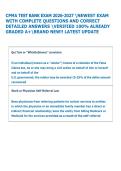 CPMA TEST BANK EXAM 2026-2027 NEWEST EXAM  WITH COMPLETE QUESTIONS AND CORRECT  DETAILED ANSWERS VERIFIED 100&percnt; ALREADY  GRADED A&plus;BRAND NEW&excl;&excl; LATEST UPDATE 