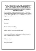 ADN 120 UNIT 3 ANXIETY&comma; PTSD&comma; GRIEF AND DEPRESSION&comma;  MOOD AND AFFECT&comma; SUICIDE&comma; ANTIDEPRESSANTS&comma;  ANXIOLYTICS&comma; AND PSYCHOSIS &lpar;LATEST UPDATE&rpar; REAL  QUESTIONS AND VERIFIED ANSWERS &vert;100&percnt; CORRECT &vert;  ALREADY GRADED A 