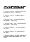 TFM03 TEST COMPREHENSIVE TEST PAPER 2026 COMPLETE ANSWERS ACCURATE