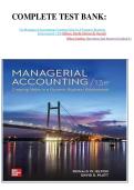COMPLETE TEST BANK&colon;   For Managerial Accounting&colon; Creating Value In A Dynamic Business Environment 13th Edition By Ronald  Hilton &lpar;Author Questions And Answers Graded A&plus;