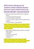 MSHA Contractor Management and  Compliance Training Certification Questions  And Correct Answers &lpar;Verified Answers&rpar; Plus  Rationales 2026 Q&A &vert; Instant Download Pdf 