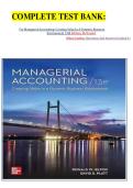 COMPLETE TEST BANK&colon;   For Managerial Accounting&colon; Creating Value In A Dynamic Business Environment 13th Edition&comma; By Ronald  Hilton &lpar;Author Questions And Answers Graded A&plus;