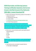 MSHA Barricades and Warning Systems  Training Certification Questions And Correct  Answers &lpar;Verified Answers&rpar; Plus Rationales  2026 Q&A &vert; Instant Download Pdf 