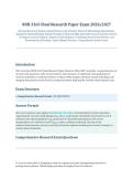 NUR 3165 Final Research Paper Exam &vert; Nursing Research Methods & Evidence Synthesis