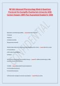 NR 565 Advanced Pharmacology Week 4 Questions Proctored Via Examplify Chamberlain University With Correct - answers &vert; 100&percnt; Pass Guaranteed &vert; Graded A&plus; &vert;