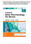 TEST BANK FOR CLAYTON&rsquo;S BASIC PHARMACOLOGY FOR  NURSES 19TH EDITION BY MICHELLE J&period; WILLIHNGANZ&comma;  SAMUEL L&period; GUREVITZ&comma; BRUCE CLAYTON COMPLETE 