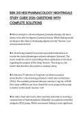 BSN 315 HESI PHARMACOLOGY NIGHTINGALE STUDY GUIDE 2026 QUESTIONS WITH COMPLETE SOLUTIONS