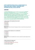 OTFIT CERTIFICATION ACTUAL EXAM REVIEW 100  QUESTIONS AND CORRECT ANSWERS WITH  RATIONALES 2026 LATEST EDITION
