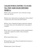 COLLEGE PHYSICS CHAPTERS 1 TO 30 2026 FULL STUDY GUIDE SOLVED RESPONSES PASSED A&plus;