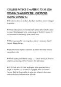 COLLEGE PHYSICS CHAPTERS 1 TO 30 2026 PREMIUM EXAM GUIDE FULL QUESTIONS SOLVED GRADED A&plus;COLLEGE PHYSICS CHAPTERS 1 TO 30 2026 PREMIUM EXAM GUIDE FULL QUESTIONS SOLVED GRADED A&plus;