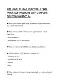 CAP LEARN TO LEAD CHAPTERS 1-3 FINAL PAPER 2026 QUESTIONS WITH COMPLETE SOLUTIONS GRADED A&plus;