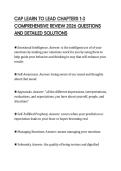 CAP LEARN TO LEAD CHAPTERS 1-3 COMPREHENSIVE REVIEW 2026 QUESTIONS AND DETAILED SOLUTIONS