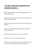 CPO FINAL PAPER 2026 QUESTIONS WITH ANSWERS GRADED A&plus;