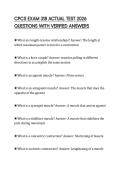 CPCS EXAM 318 ACTUAL TEST 2026 QUESTIONS WITH VERIFIED ANSWERS