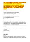 WGU D775 BUSINESS FINANCE OA 2026 &vert; VERIFIED PRACTICE QUESTIONS&comma; CAPITAL BUDGETING&comma; COST OF CAPITAL & RISK MANAGEMENT REVIEW