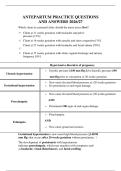 ANTEPARTUM PRACTICE QUESTIONS AND ANSWERS 2026&sol;27