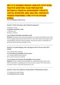WGU D775 BUSINESS FINANCE 2026 &vert; COMPLETE OA STUDY GUIDE WITH PRACTICE QUESTIONS&comma; CAPITAL BUDGETING&comma; RISK ANALYSIS & CORPORATE FINANCE STRATEGIES