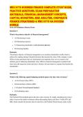 WGU D775 OA PREP 2026 &vert; BUSINESS FINANCE COMPLETE REVIEW&comma; PRACTICE TESTS & FINANCIAL MANAGEMENT CONCEPTS FOR FIRST-TIME PASS