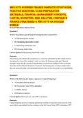WGU D775 BUSINESS FINANCE STUDY GUIDE 2026 &vert; CAPITAL BUDGETING&comma; RISK ANALYSIS&comma; TVM CALCULATIONS & CORPORATE STRATEGY REVIEW