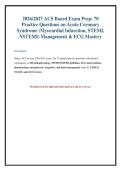 Acute Coronary Syndrome &lpar;ACS&rpar; Exam Questions & Answers 2026&sol;2027