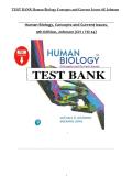 Human Biology&colon; Concepts and Current Issues 9E by Johnson &ndash; Complete Test Bank 2026 Edition &vert; Exam Prep & Practice Questions &lpar;ISBN 978-0134834085&rpar;