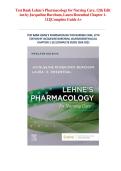 TEST BANK - Lehne's Pharmacology for Nursing Care&comma; 12th Edition &lpar; Jacqueline Burchum&comma; Laura Rosenthal&semi; 2024&rpar; Latest Edition &vert;&vert; All Chapters 1-112