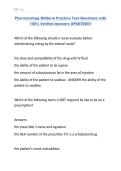 Pharmacology Midterm Practice Test Questions with 100&percnt; Verified Answers UPDATED&excl;&excl;&excl;&excl;&period;