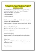 ACCOUNTING 201&colon; FINAL EXAM LATEST UPDATE&rpar; REAL  QUESTIONS AND VERIFIED ANSWERS &vert;100&percnt; CORRECT &vert;  ALREADY GRADED A