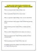 ACC100 &lpar;LATEST UPDATE&rpar; REAL QUESTIONS AND  VERIFIED ANSWERS &vert;100&percnt; CORRECT &vert;  ALREADY GRADED  A