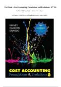 Test Bank - Cost Accounting Foundations and Evolutions&comma; 10th Edition&period; By Michael R&period; Kinney&comma; Cecily A&period; Raiborn&comma; Amie L&period; Dragoo&period; &lpar;All Chapters&comma; Verified Answers with Explanation and Full Course Outline&rpar;