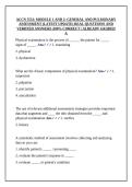 ACCN 5531&colon; MODULE 1 AND 2&colon; GENERAL AND PULMONARY ASSESSMENT &lpar;LATEST UPDATE&rpar; REAL QUESTIONS AND VERIFIED ANSWERS &vert;100&percnt; CORRECT &vert; ALREADY GRADED A