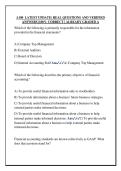 A100  LATEST UPDATE&rpar; REAL QUESTIONS AND VERIFIED  ANSWERS &vert;100&percnt; CORRECT &vert; ALREADY GRADED A 