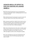 ADVANCED MEDICAL LIFE SUPPORT FULL PAPER 2026 QUESTIONS WITH ANSWERS GRADED A&plus;