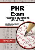 PHR Exam Practice Questions&colon; Professional in Human Resources &lpar;PHR&rpar; Test Prep