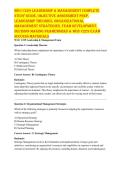 WGU C229 LEADERSHIP & MANAGEMENT 2026 &vert; COMPLETE OBJECTIVE ASSESSMENT STUDY GUIDE