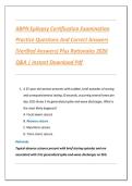 ABPN Epilepsy Certification Examination  Practice Questions And Correct Answers  &lpar;Verified Answers&rpar; Plus Rationales 2026  Q&A &vert; Instant Download Pdf