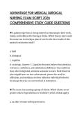 ADVANTAGE FOR MEDICAL SURGICAL NURSING EXAM SCRIPT 2026 COMPREHENSIVE STUDY GUIDE QUESTIONS