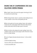ENGINE TUNE UP COMPREHENSIVE TEST 2026 SOLUTIONS VERIFIED PREMIUM