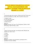 EVOLVE HESI FUNDAMENTALS EXAM &sol;  ACTUAL EXAM QUESTIONS AND  CORRECT ANSWERS WITH RATIONALES  GRADED A&plus; LATEST