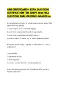 AEM CERTIFICATION EXAM QUESTIONS CERTIFICATION TEST SCRIPT 2026 FULL QUESTIONS AND SOLUTIONS GRADED A&plus;